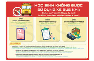 LƯU Ý : NHỮNG HỌC SINH KHÔNG ĐƯỢC SỬ DỤNG XE BUS